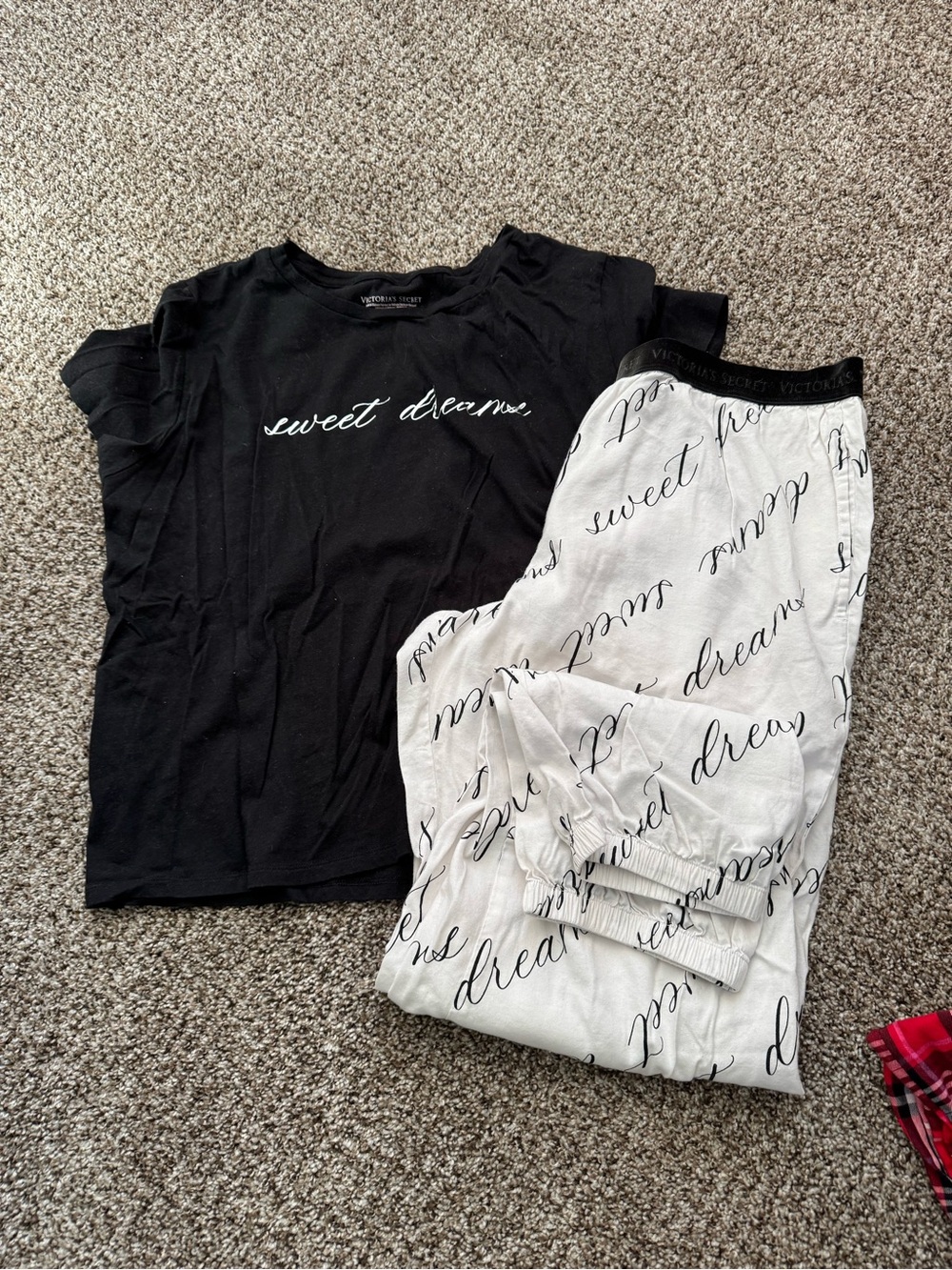 Victoria's Secret Black Graphic Sleep Tee